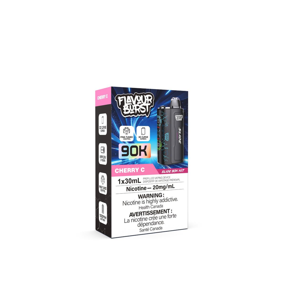 Flavour Burst Slide 90K Device Kit – Battery + Pod (5/CTN) - ALBERTA
