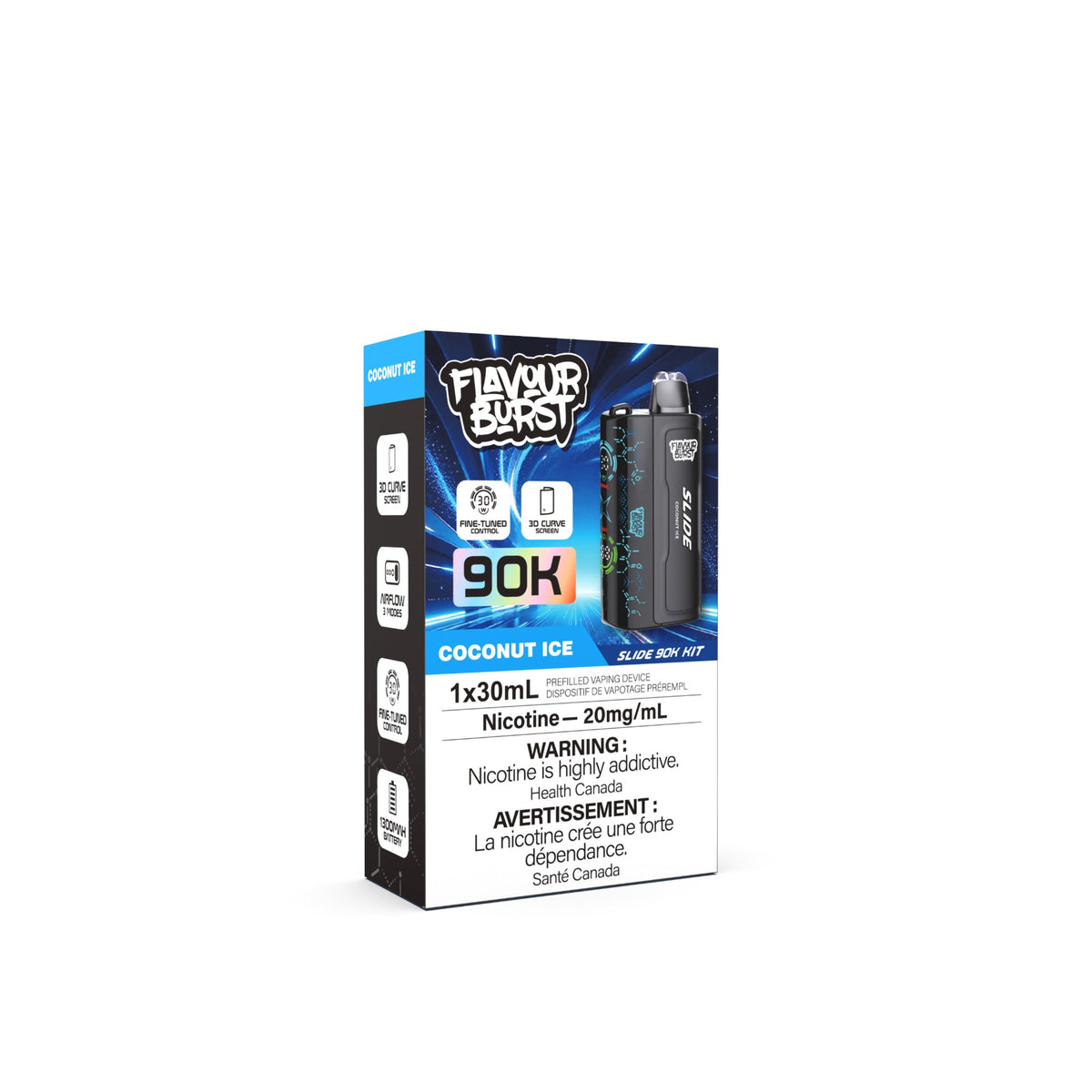 Flavour Burst Slide 90K Device Kit – Battery + Pod (5/CTN) - ALBERTA