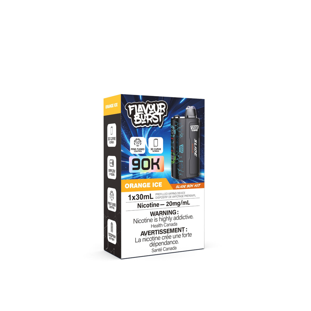 Flavour Burst Slide 90K Device Kit – Battery + Pod (5/CTN) - ALBERTA