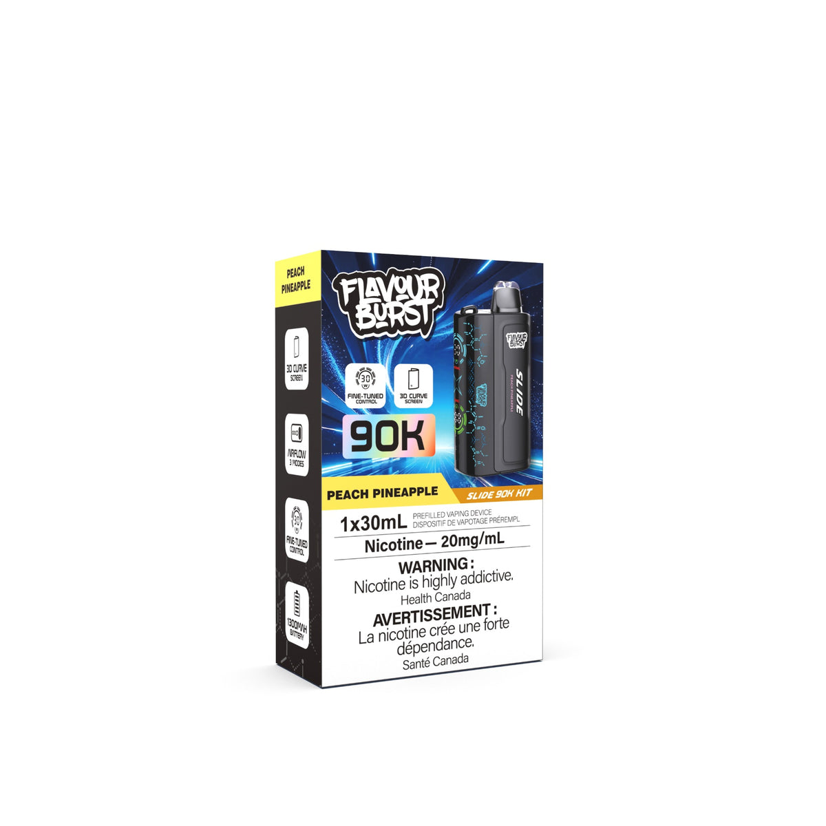 Flavour Burst Slide 90K Device Kit – Battery + Pod (5/CTN) - ALBERTA