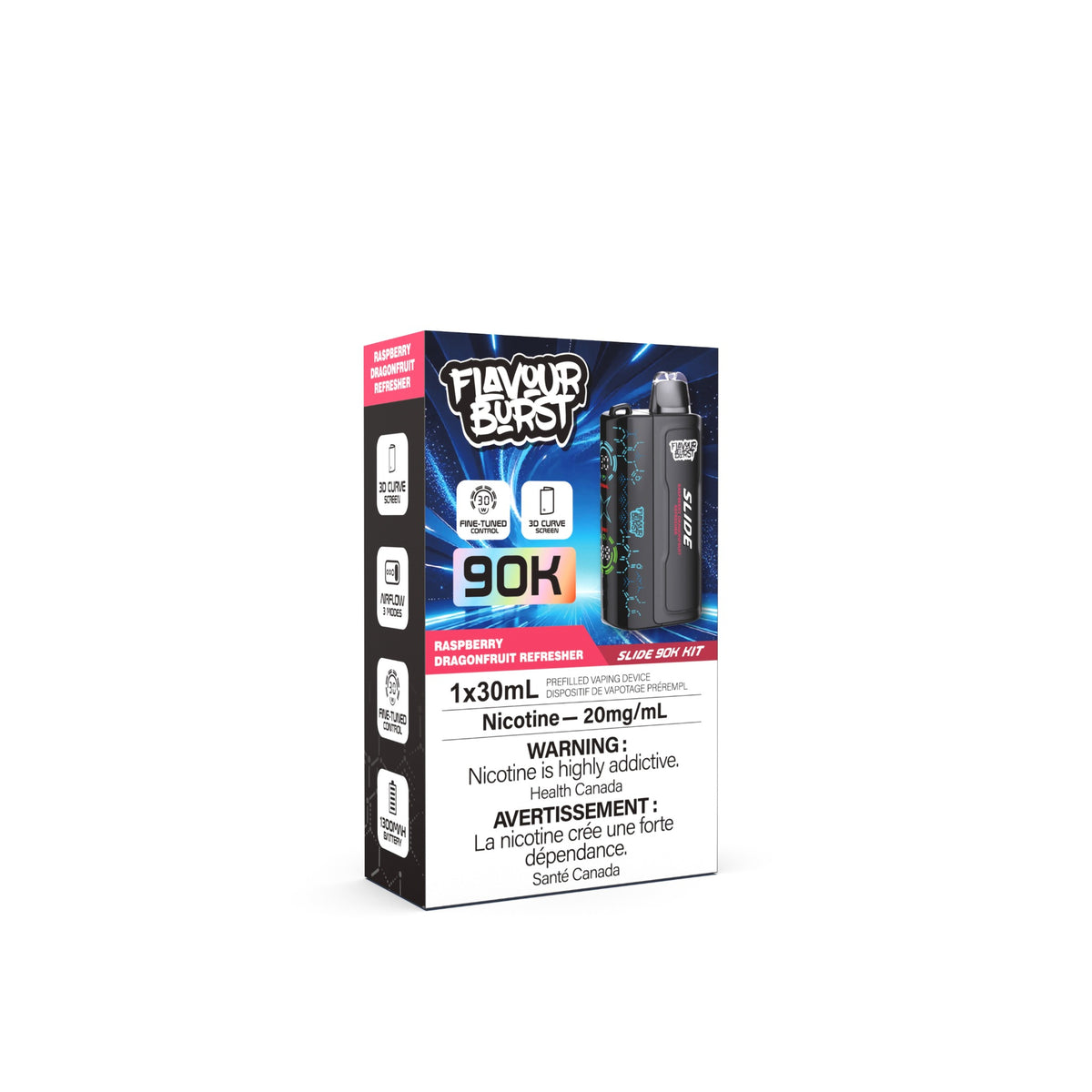 Flavour Burst Slide 90K Device Kit – Battery + Pod (5/CTN) - ALBERTA