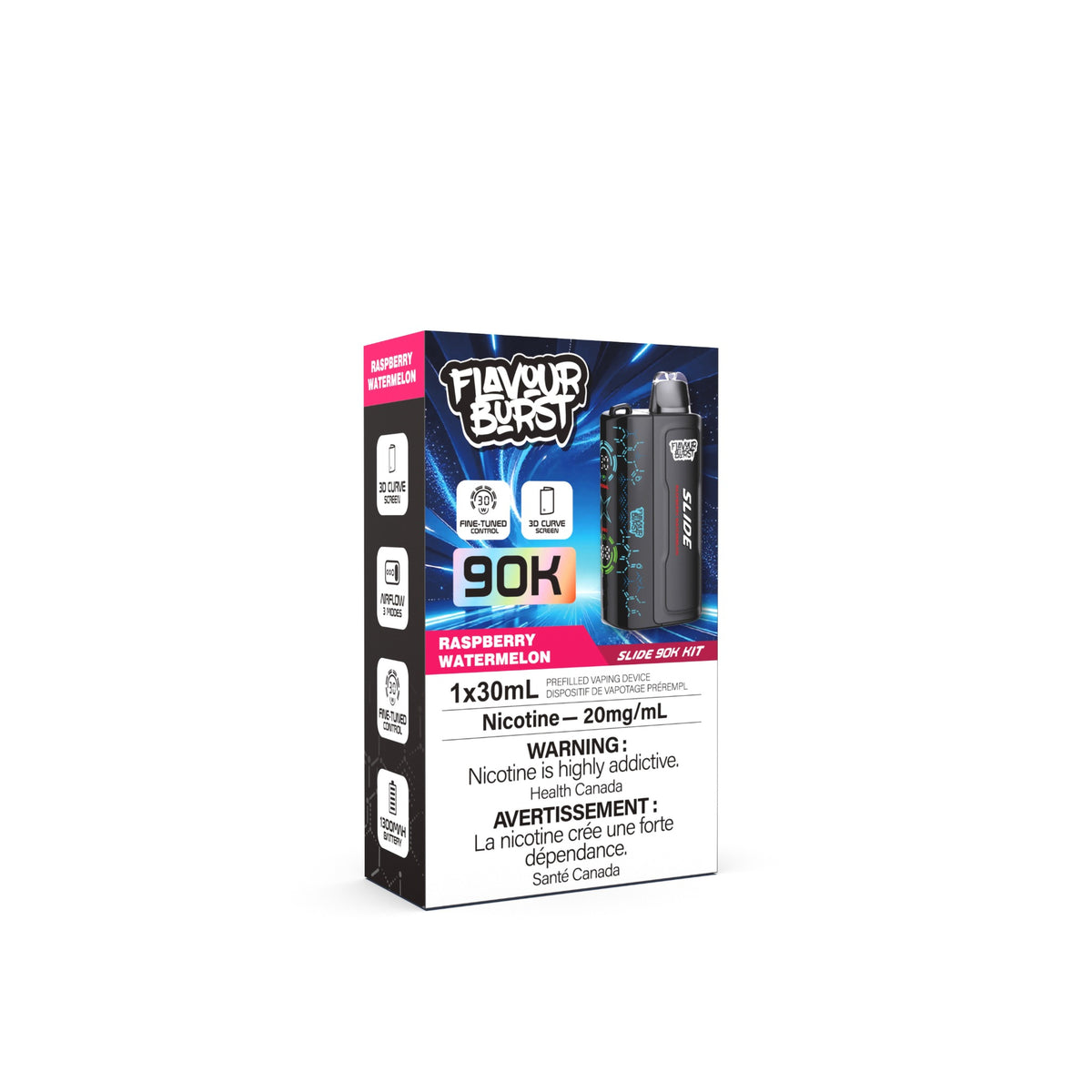 Flavour Burst Slide 90K Device Kit – Battery + Pod (5/CTN) - ALBERTA