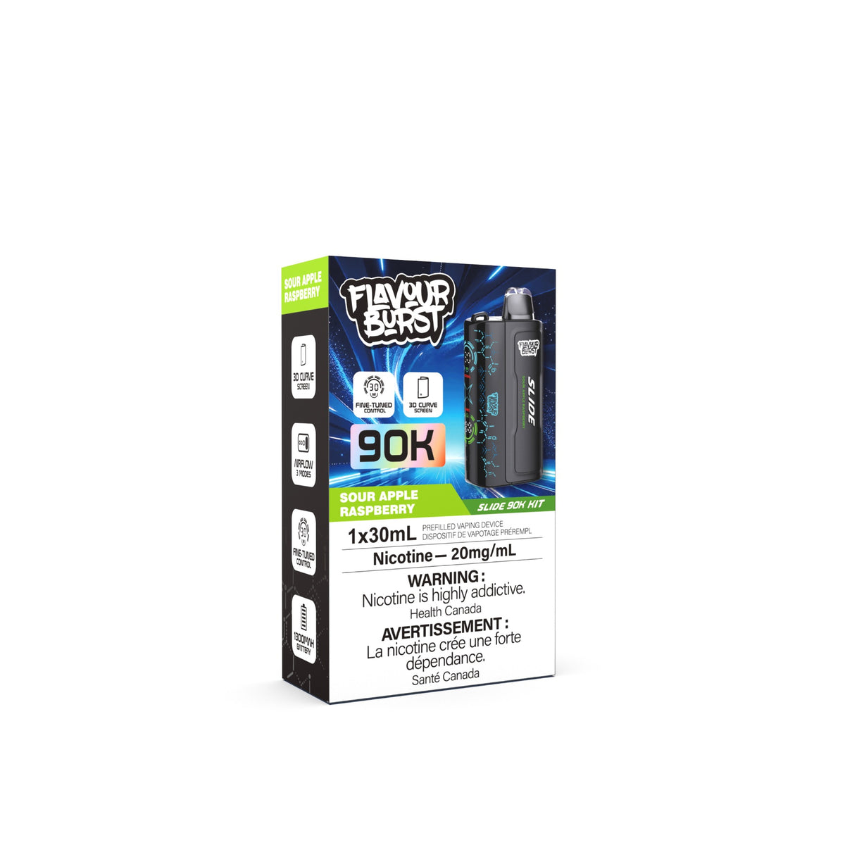 Flavour Burst Slide 90K Device Kit – Battery + Pod (5/CTN) - ALBERTA