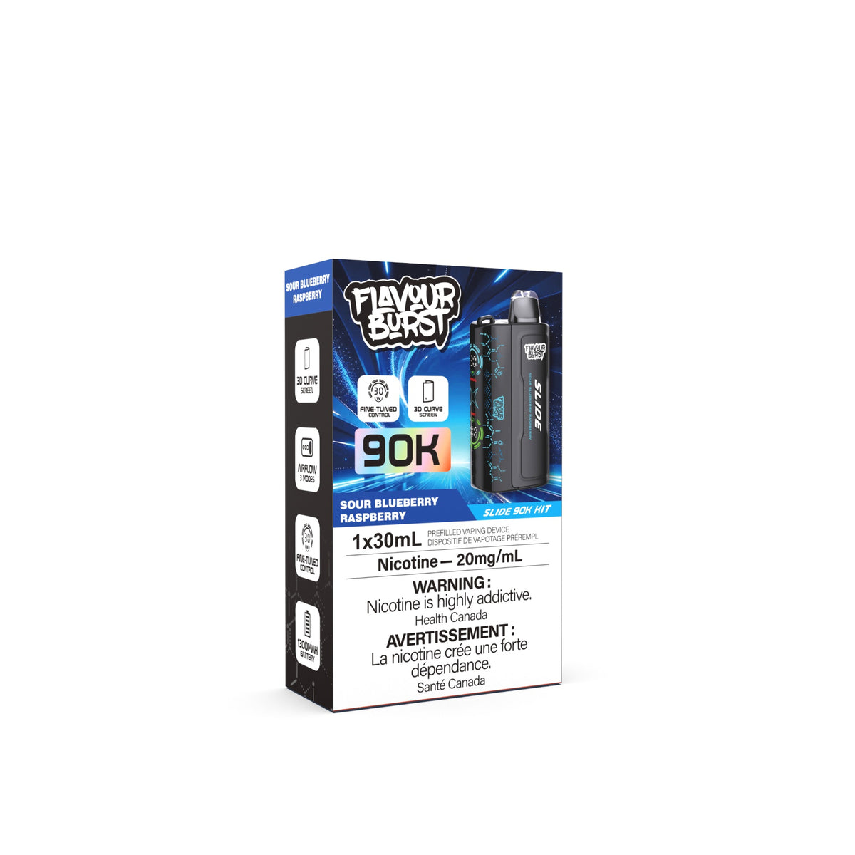 Flavour Burst Slide 90K Device Kit – Battery + Pod (5/CTN) - ALBERTA
