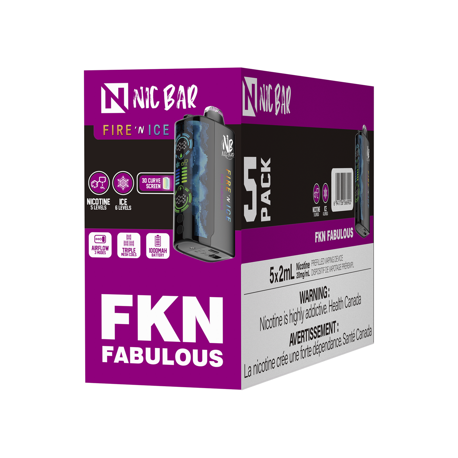 NIC BAR FIRE N' ICE - BC (excise included) Titan Smoke International NIC BAR FIRE N' ICE - BC (excise included) Titan Smoke International