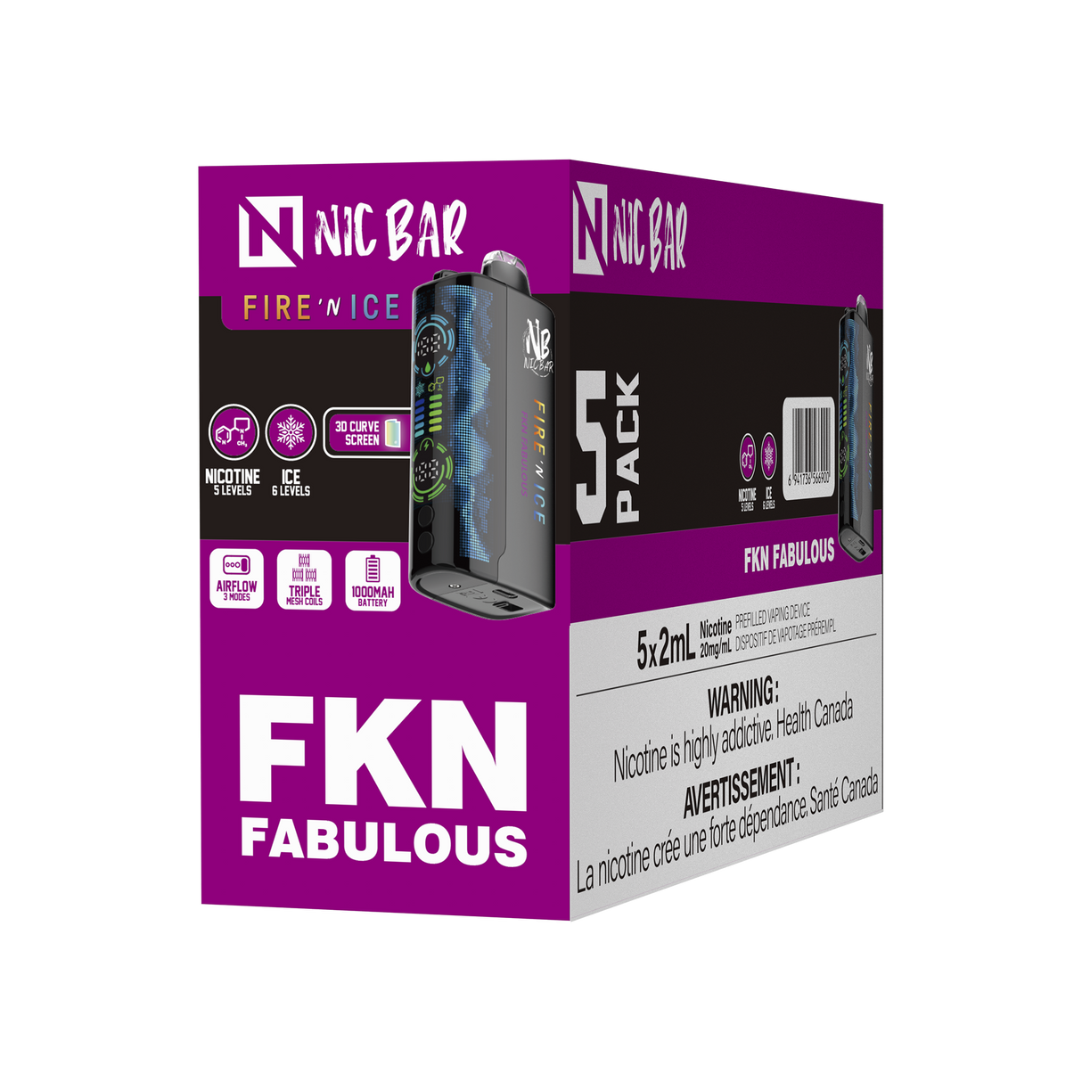 NIC BAR FIRE N' ICE - B.C (excise included)