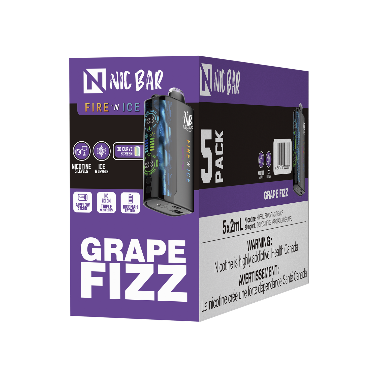 NIC BAR FIRE N' ICE - BC (excise included) Titan Smoke International NIC BAR FIRE N' ICE - BC (excise included) Titan Smoke International